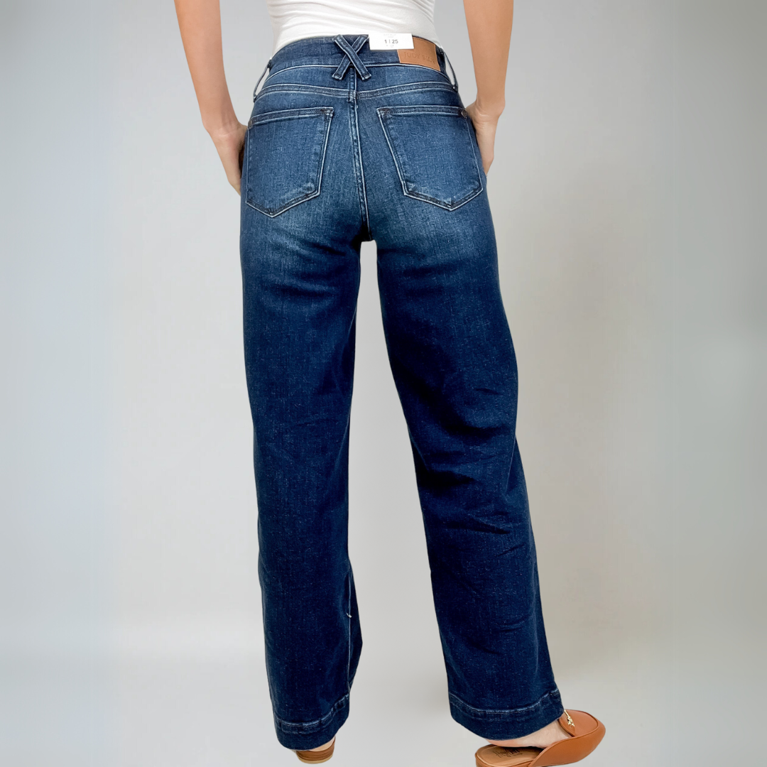 Maeve | Women's Wide Leg Jeans Dark Wash High Waisted