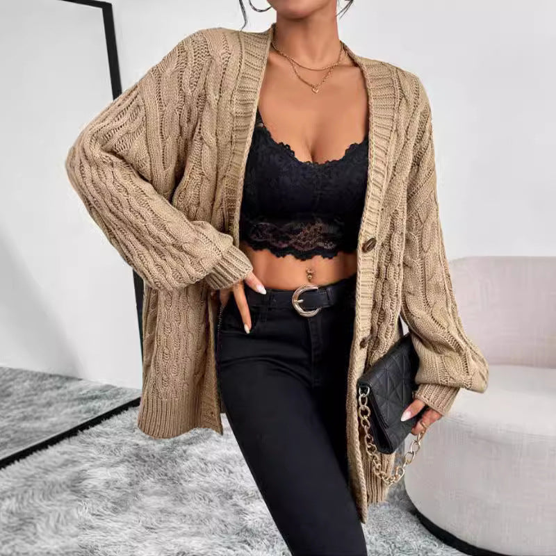 Dama Washington Regine oversized cable knit cardigan - view 2