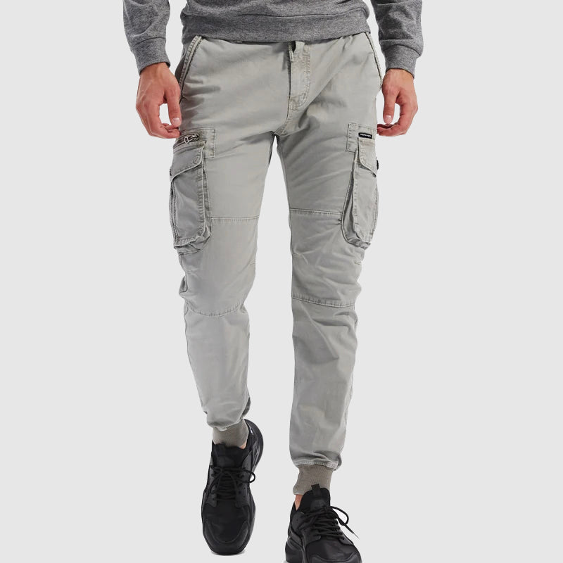 Axel | Men's Cargo Jogger Pants Beige Relaxed Fit