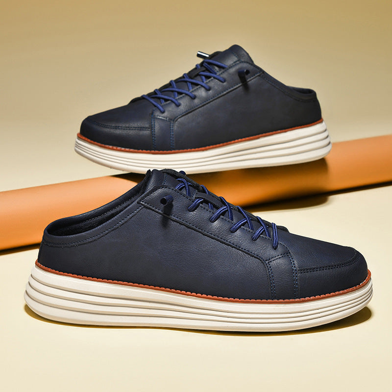 Axel | Men's Casual Lace Up Sneakers Navy White