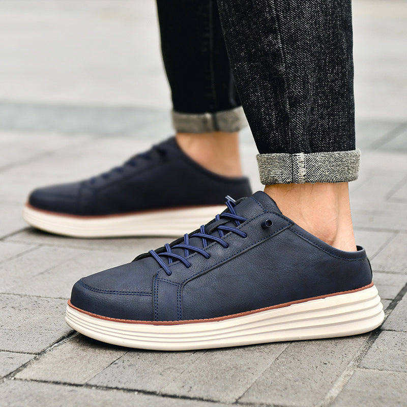 Axel | Men's Casual Lace Up Sneakers Navy White