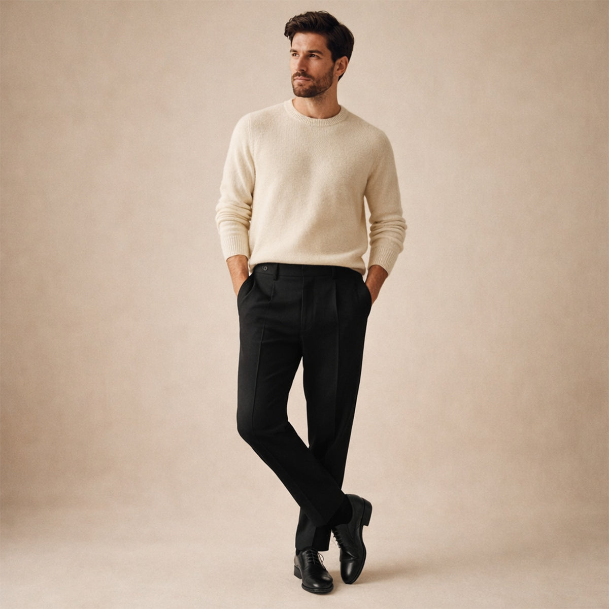 Sage | Men's Tailored Dress Pants Taupe Pleated
