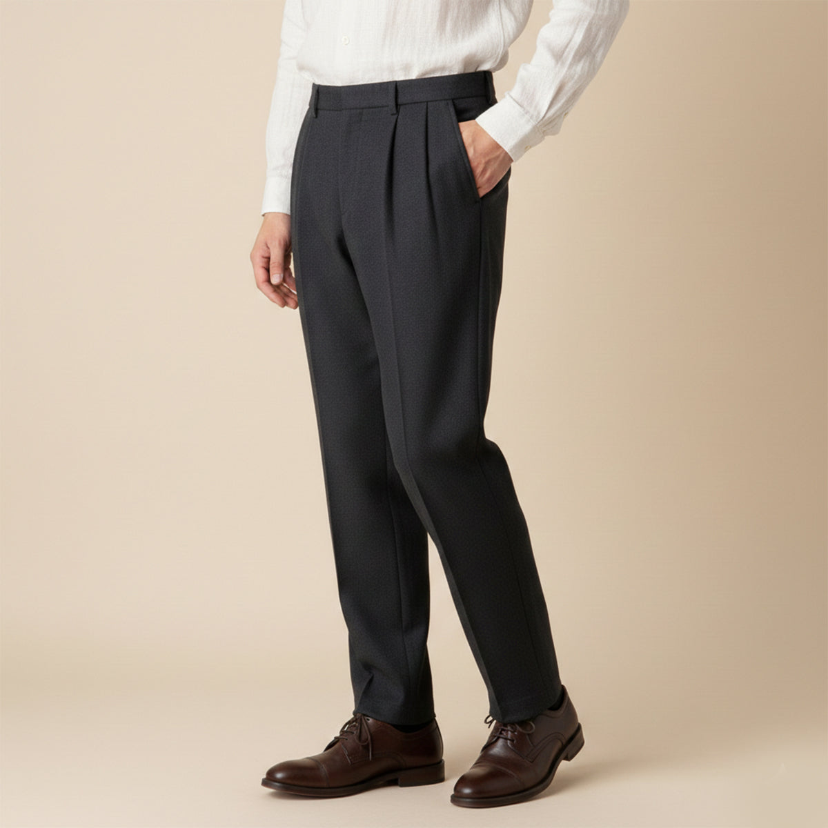 Axel | Men's Pleated Dress Pants Black
