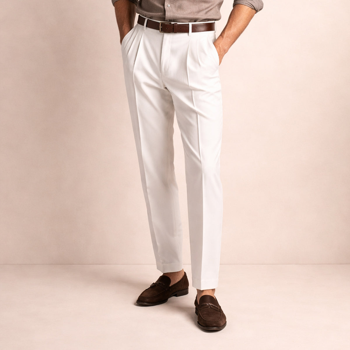 Axel | Men's Tailored Pleated Dress Pants Black