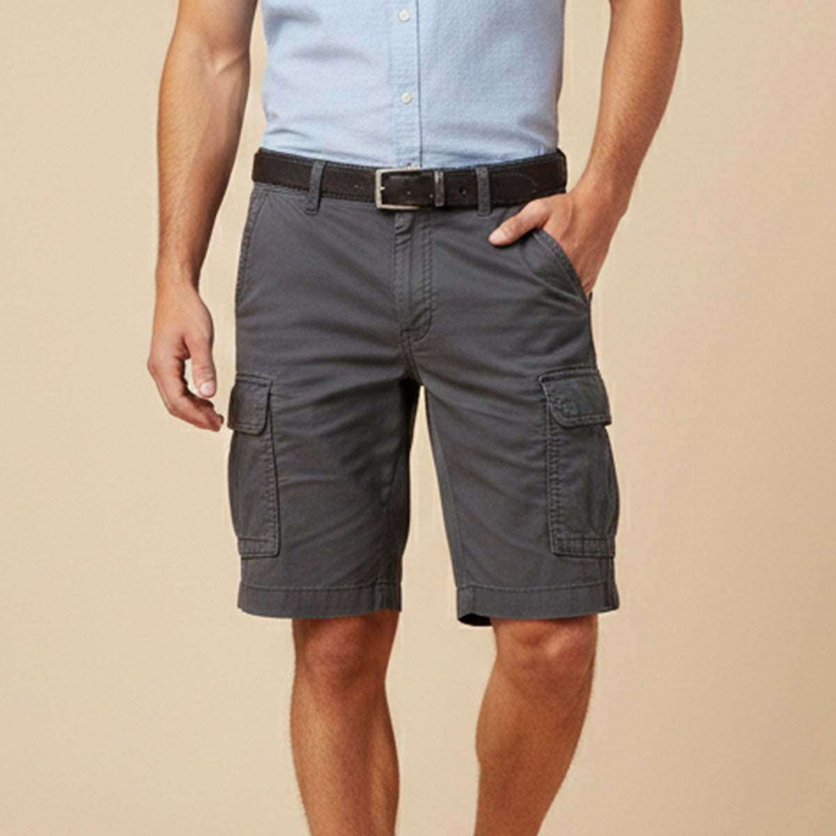 Nash | Men's Cargo Shorts Khaki With Pockets