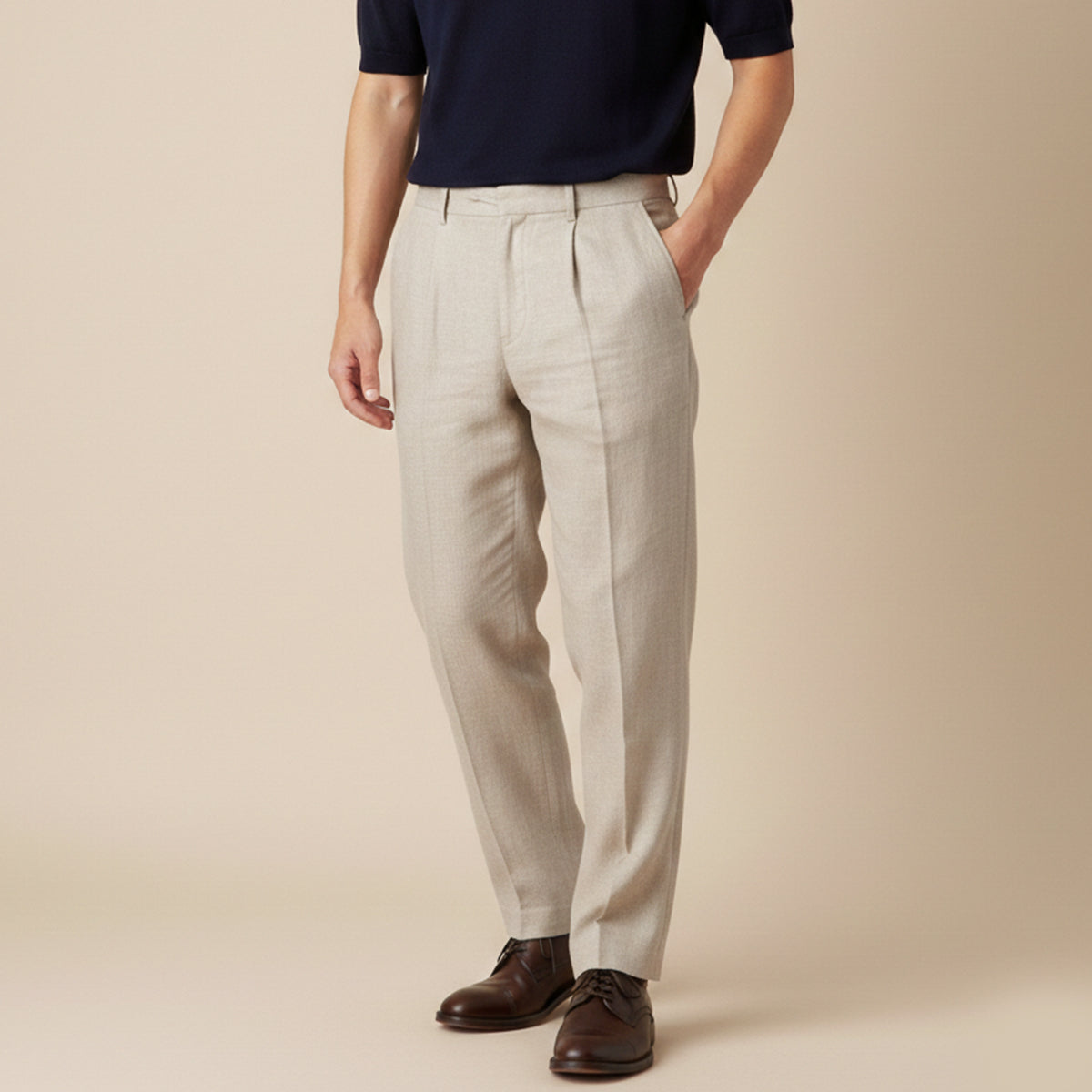 Axel | Men's Pleated Dress Pants Black