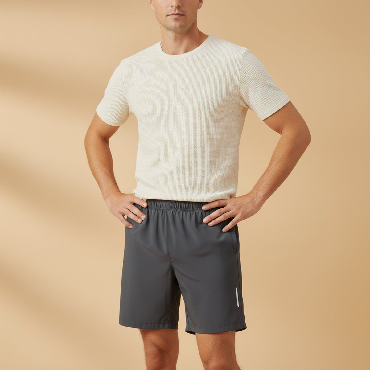 Dash | Men's Athletic Shorts Gray Reflective Lightweight