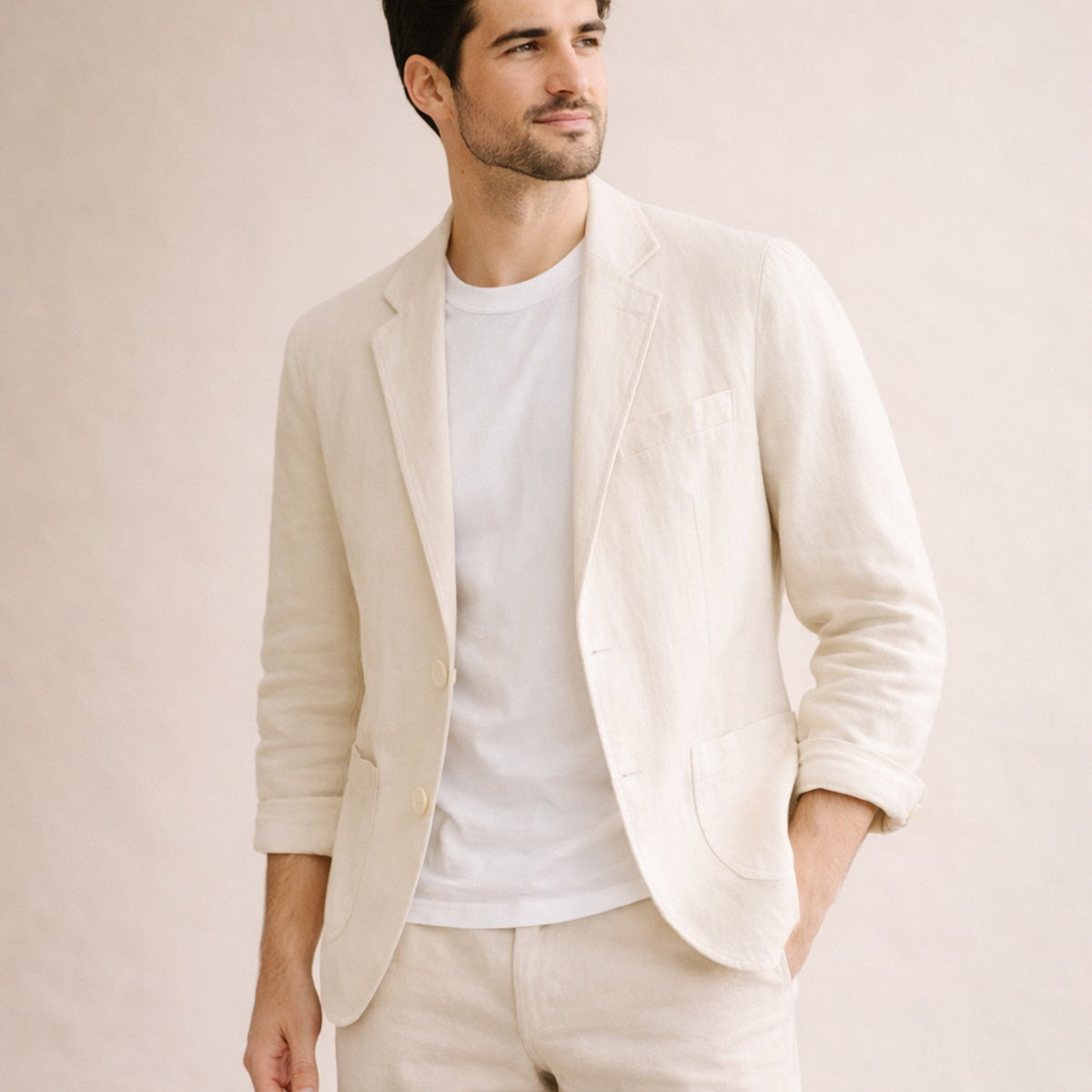 Callum | Men's Casual Linen Blazer Charcoal Gray