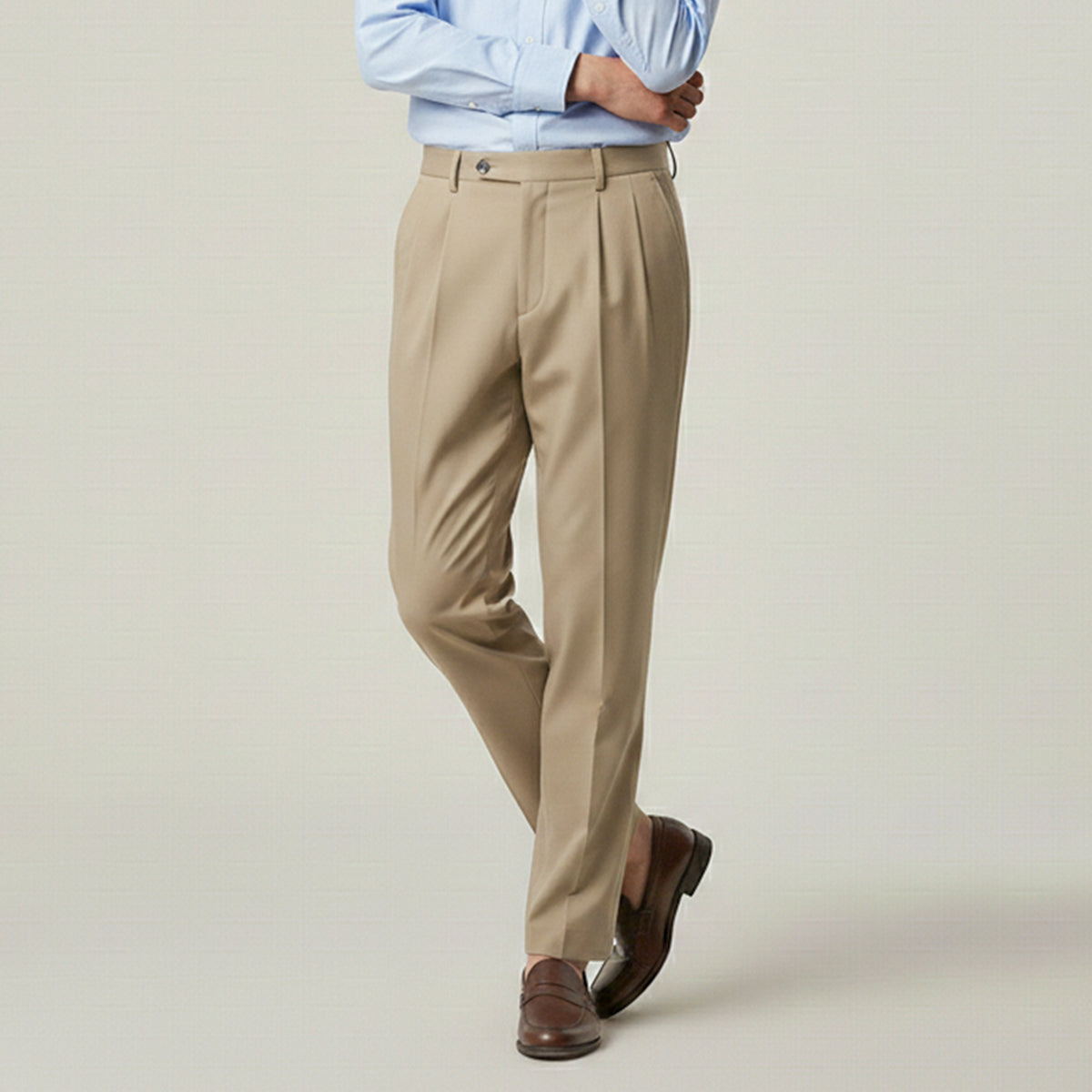 Sage | Men's Pleated Dress Pants Black