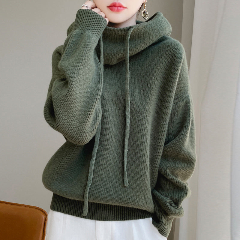 Dama Washington Seraphine knit hoodie - front view