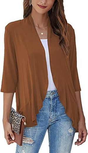 Dama Washington Briar open front draped cardigan - view 3