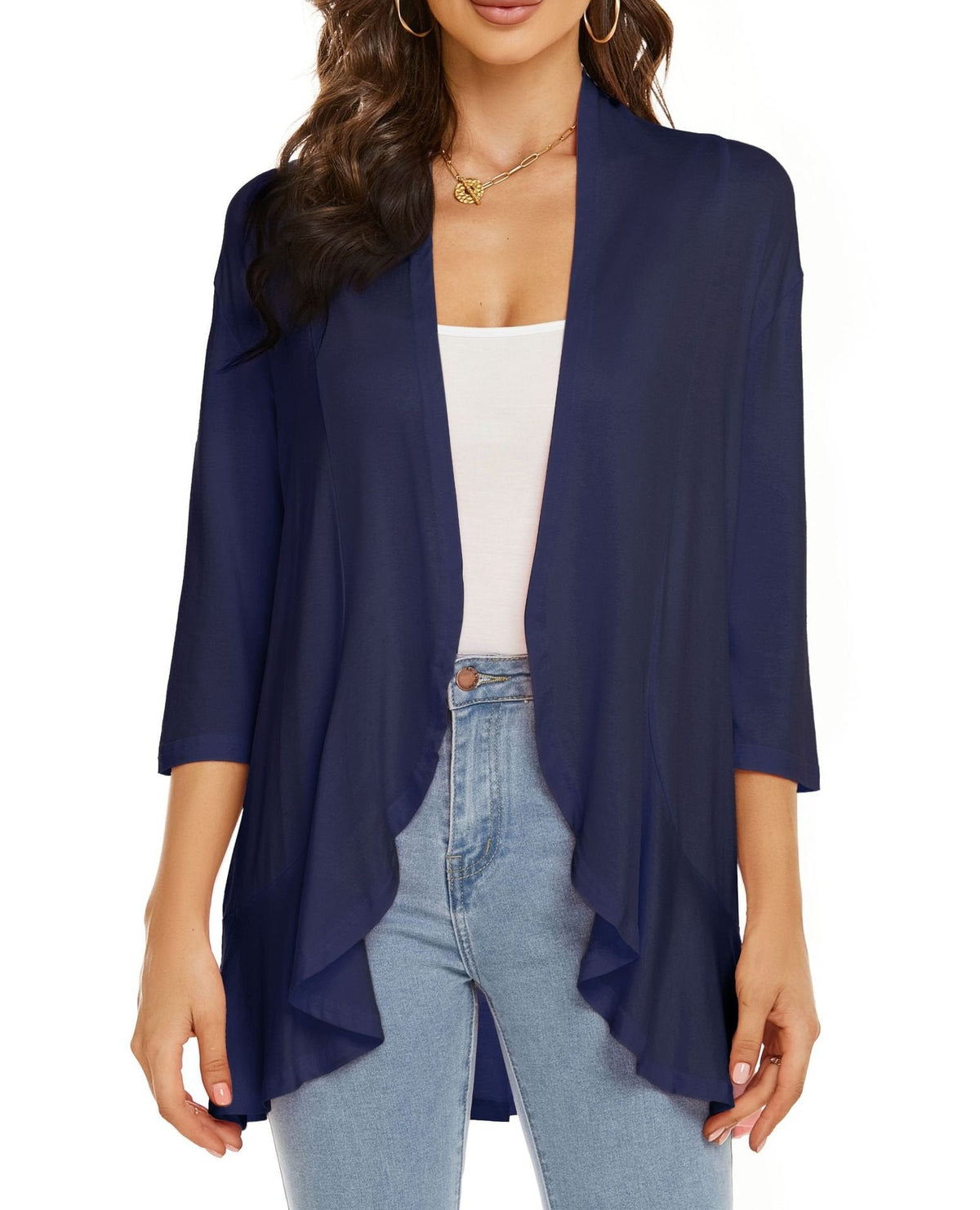 Dama Washington Briar open front draped cardigan - view 11