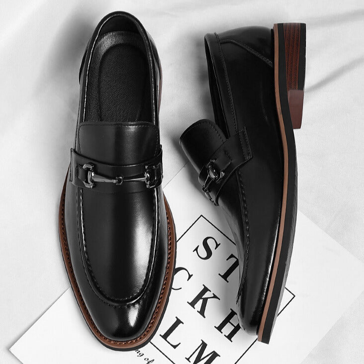 Axel | Men's Slip On Loafers Brown Dress Shoes