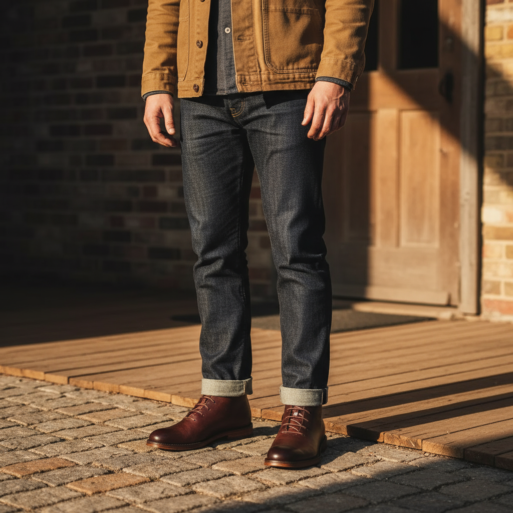 Axel | Men's Leather Lace Up Ankle Boots Brown