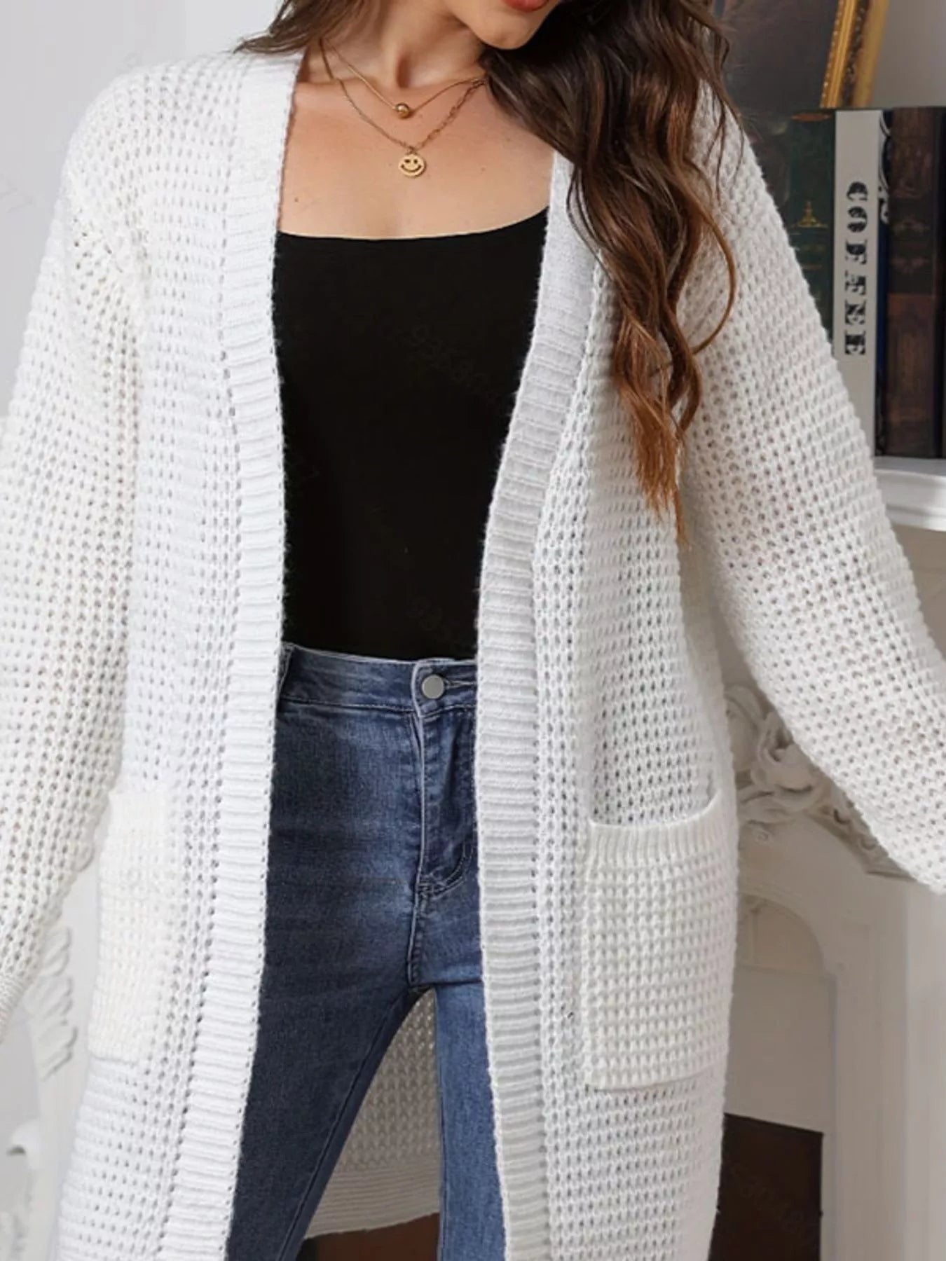 Cleo | Women's Knit Cardigan Pink Long Sleeve Open Front
