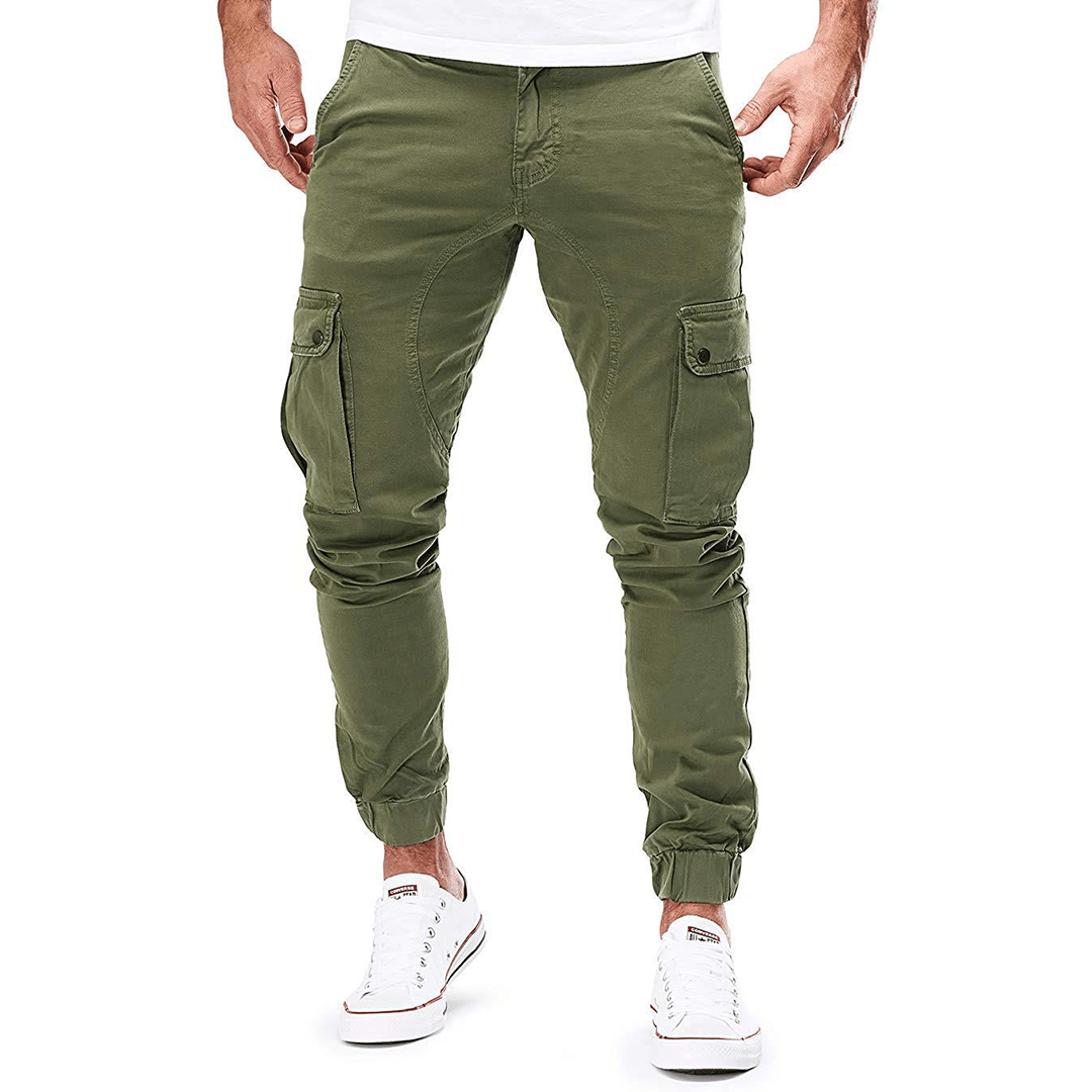 Arlo | Men's Cargo Pants Beige Tapered Calf Pocket