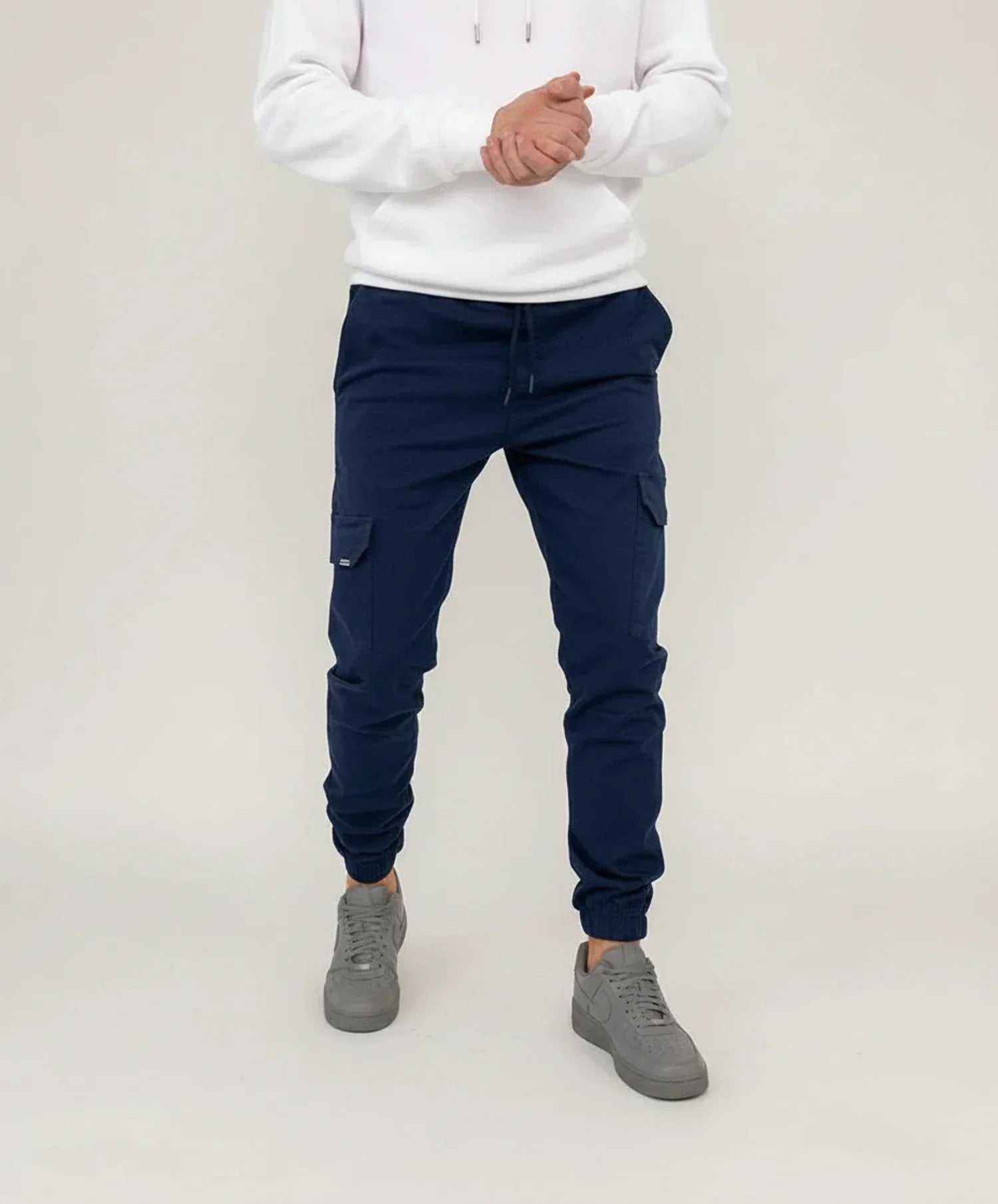 Axel | Men's Cargo Pants Black Tapered Jogger Style