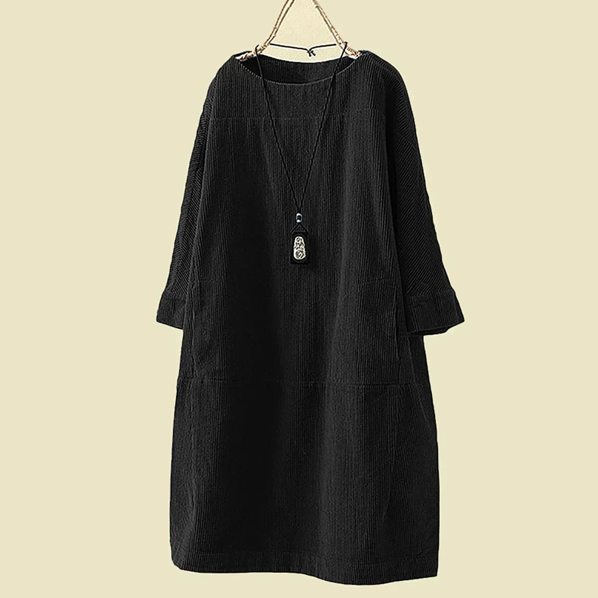 Elise | Women's Corduroy Tunic Dress Long Sleeve
