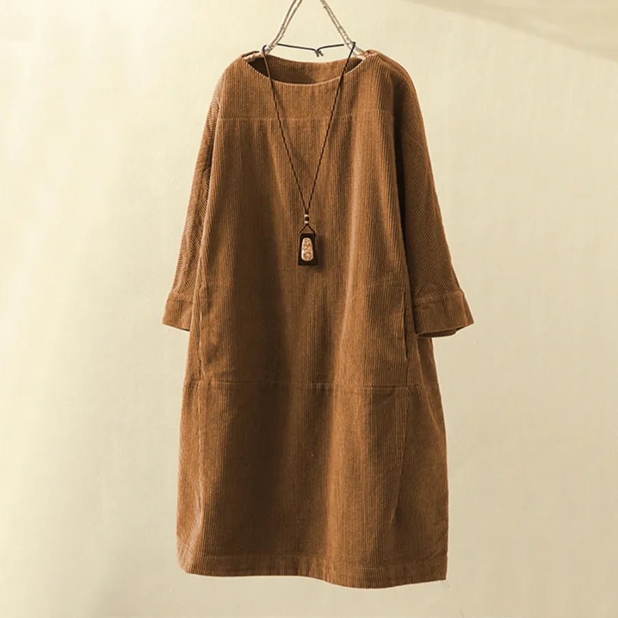Elise | Women's Corduroy Tunic Dress Long Sleeve