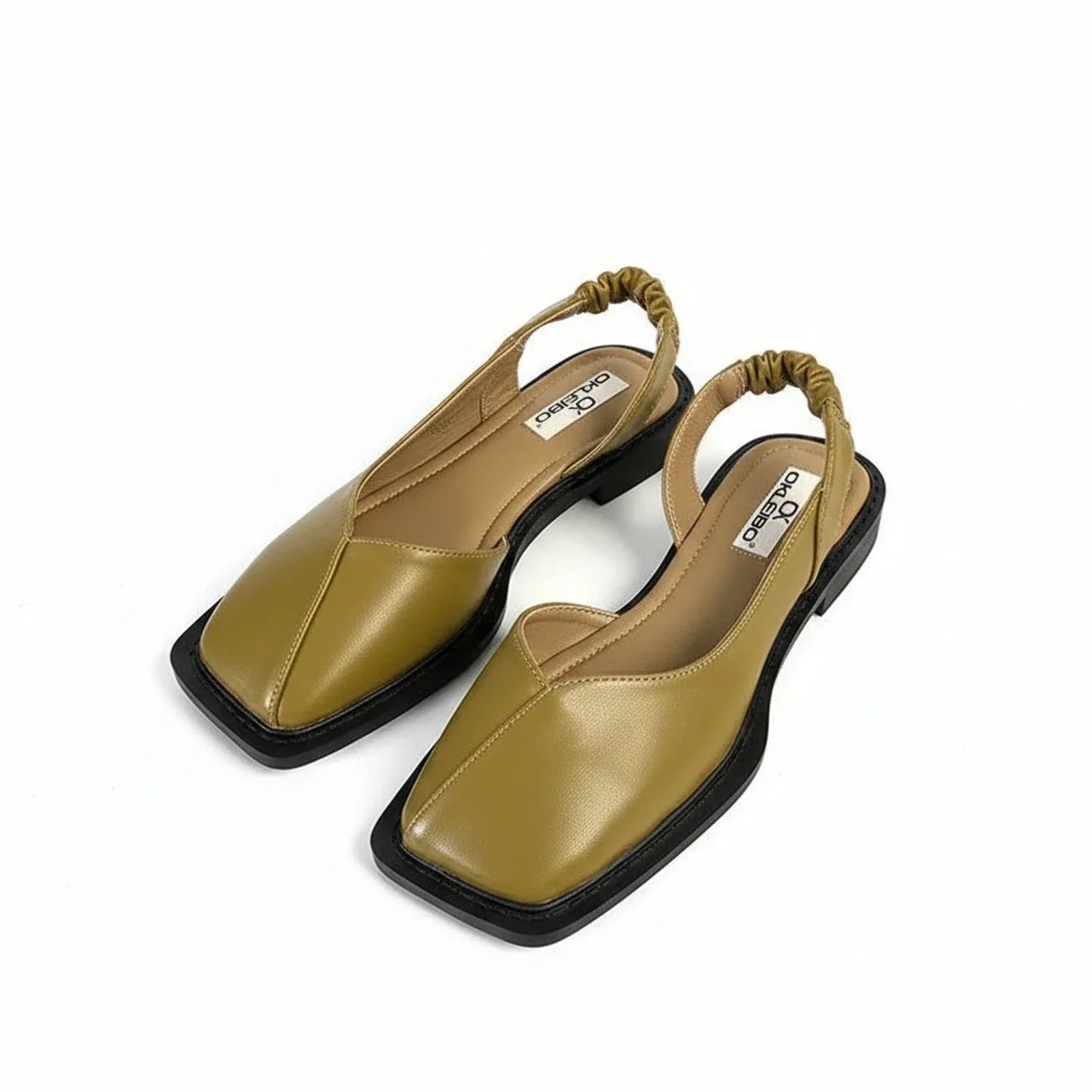 Demi | Women's Square Toe Slingback Sandals Cream