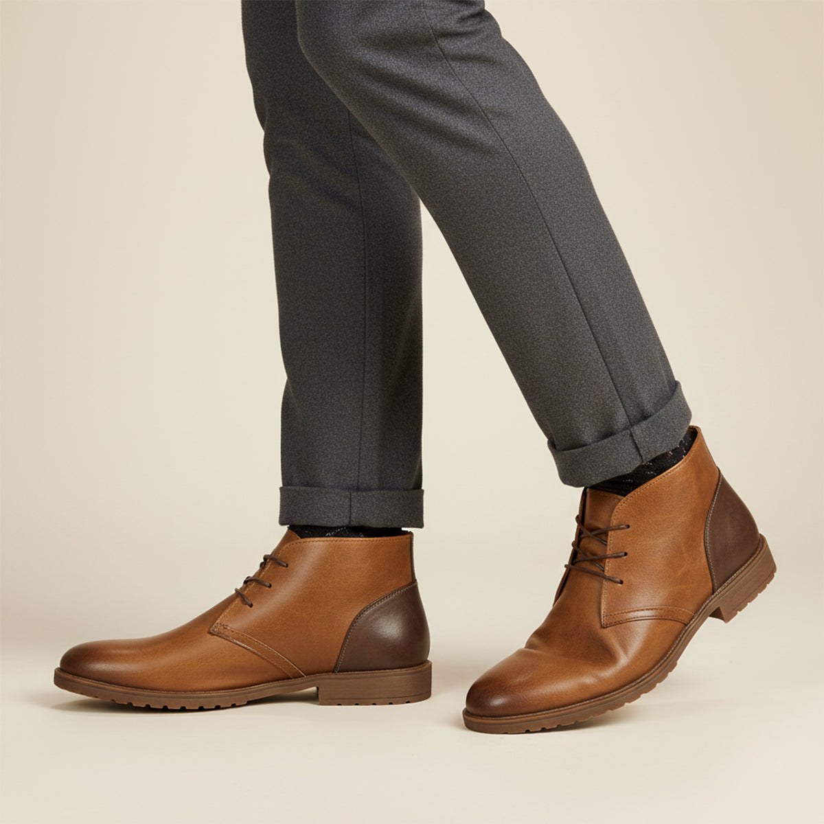 Rhys | Men's Leather Chukka Boot Brown Lace Up