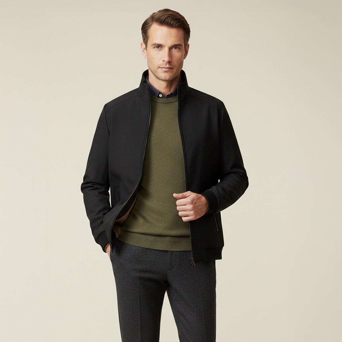 Flint | Men's Lightweight Fleece Jacket Navy
