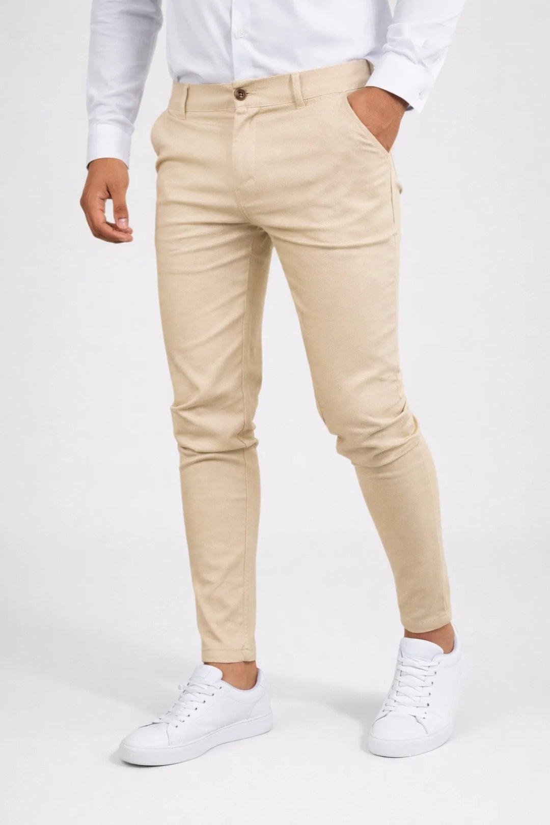 Wyatt | Men's Slim Fit Chinos Cream