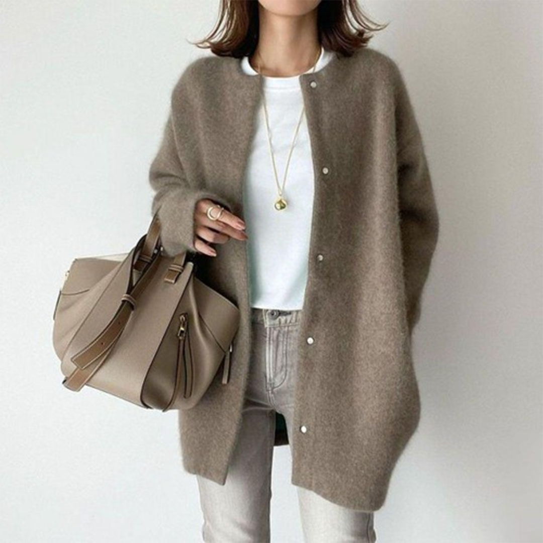 Margot | Women's Oversized Cardigan Sweater Cream