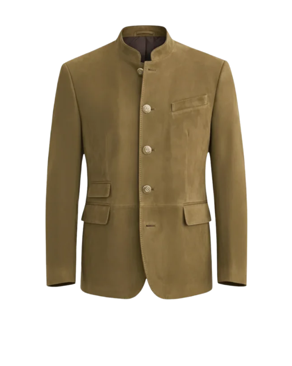 Axel | Men's Casual Blazer Khaki Button Front Chest Pockets