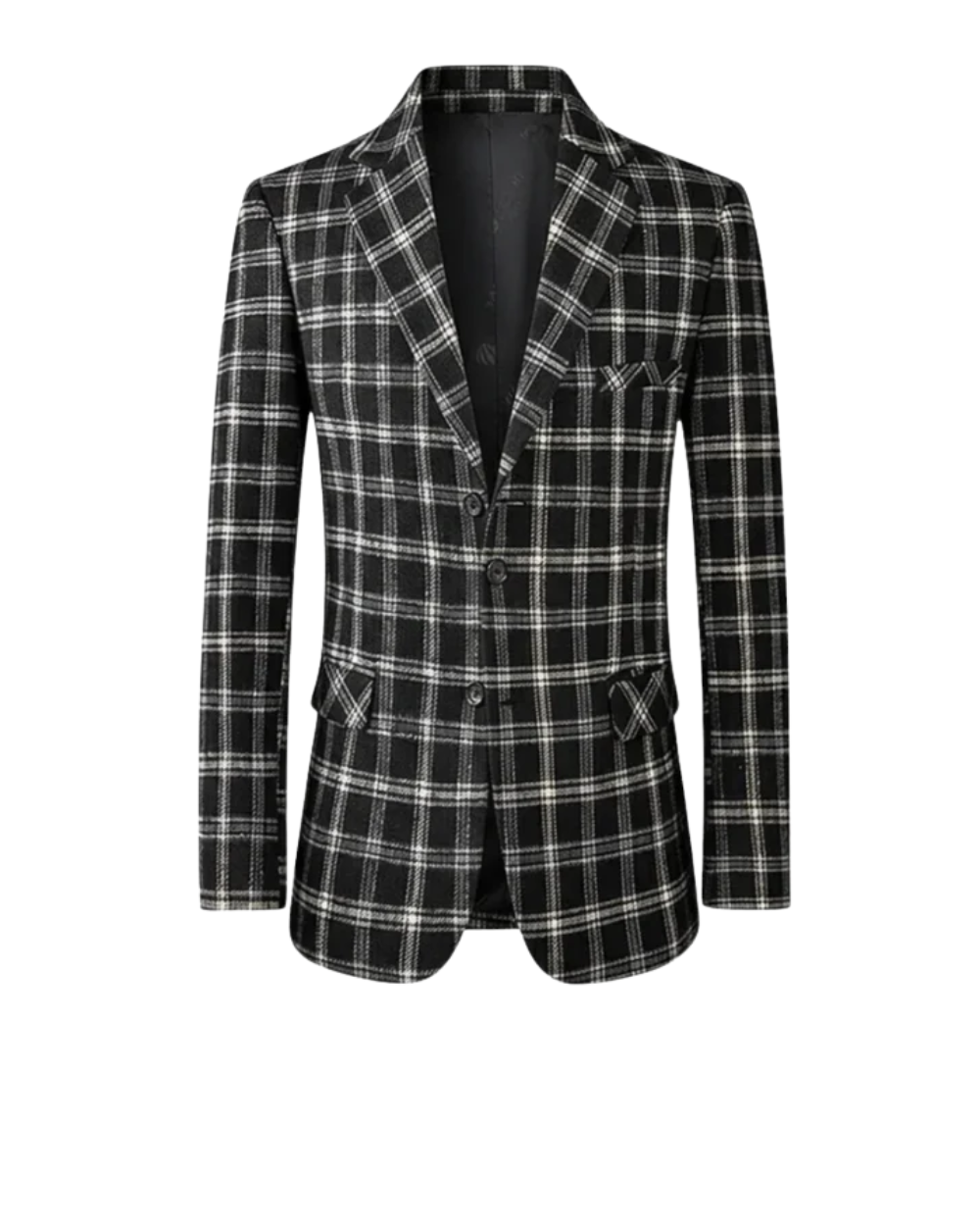 Sage | Men's Check Blazer Black White Tailored