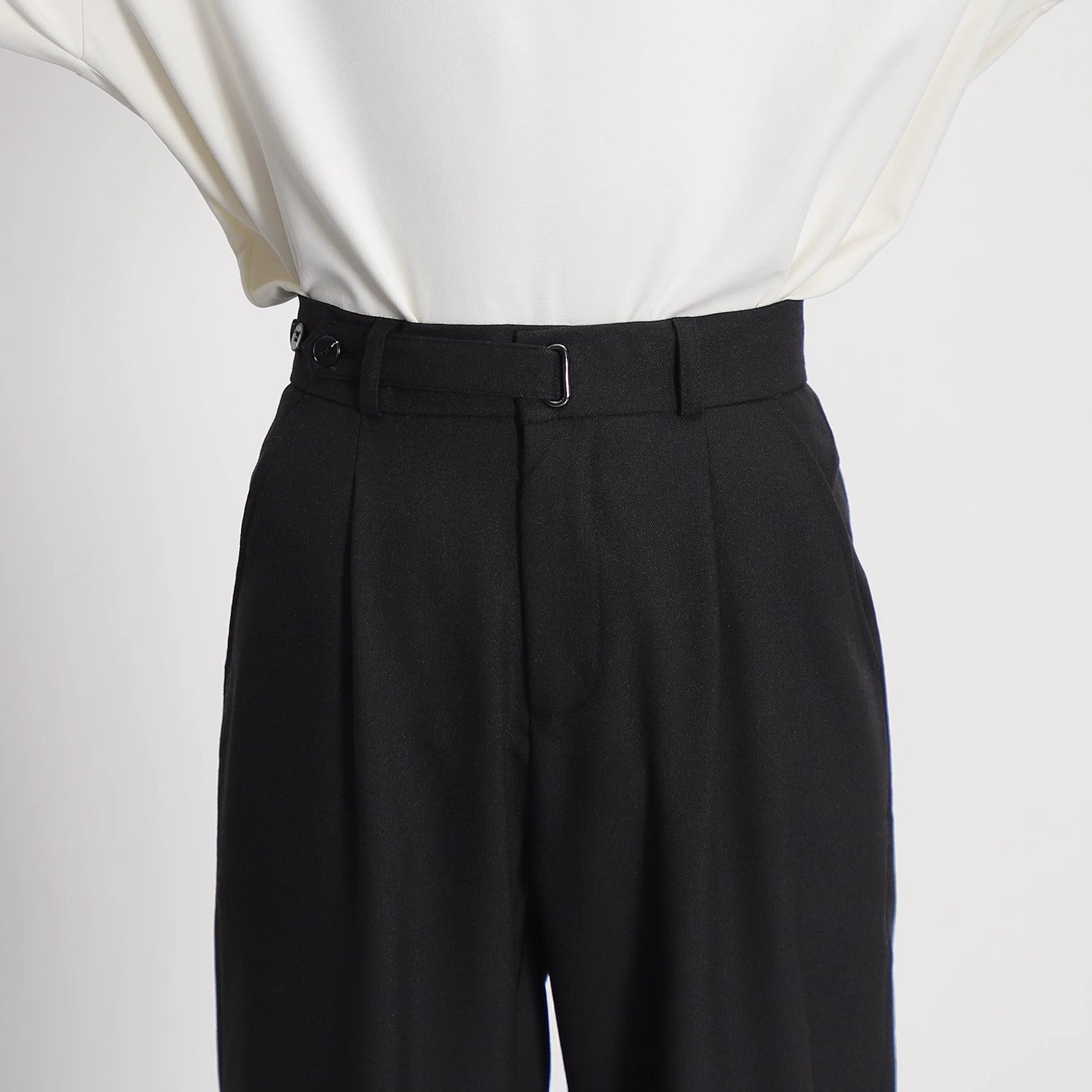 Wyatt | Men's Pleated Dress Pants Black