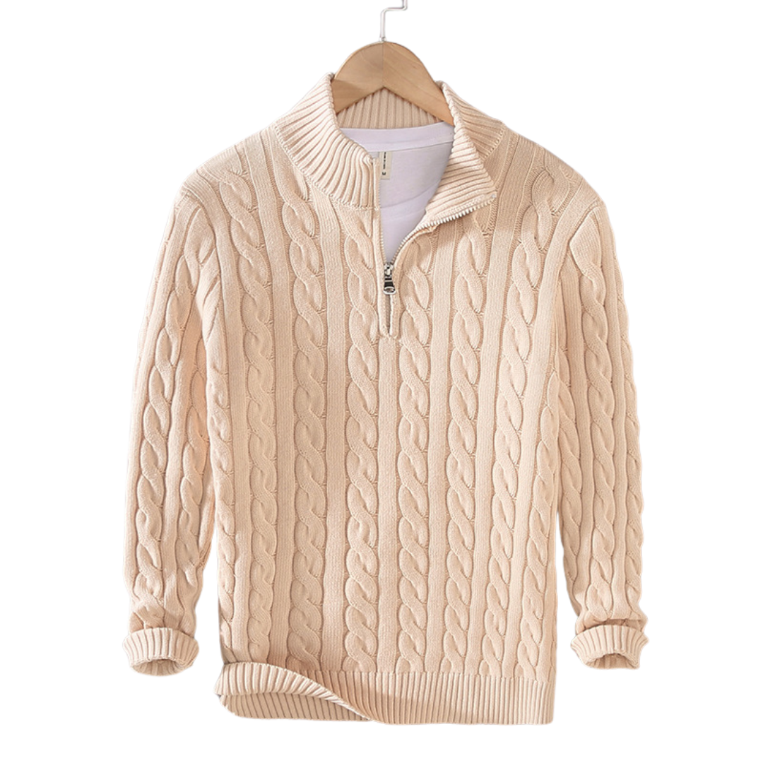Dama Washington Sullivan quarter zip cable knit sweater - view 5