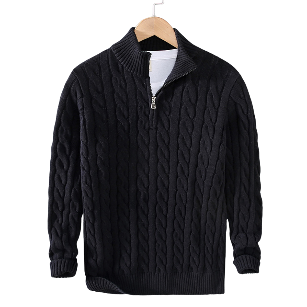 Dama Washington Sullivan quarter zip cable knit sweater - view 3