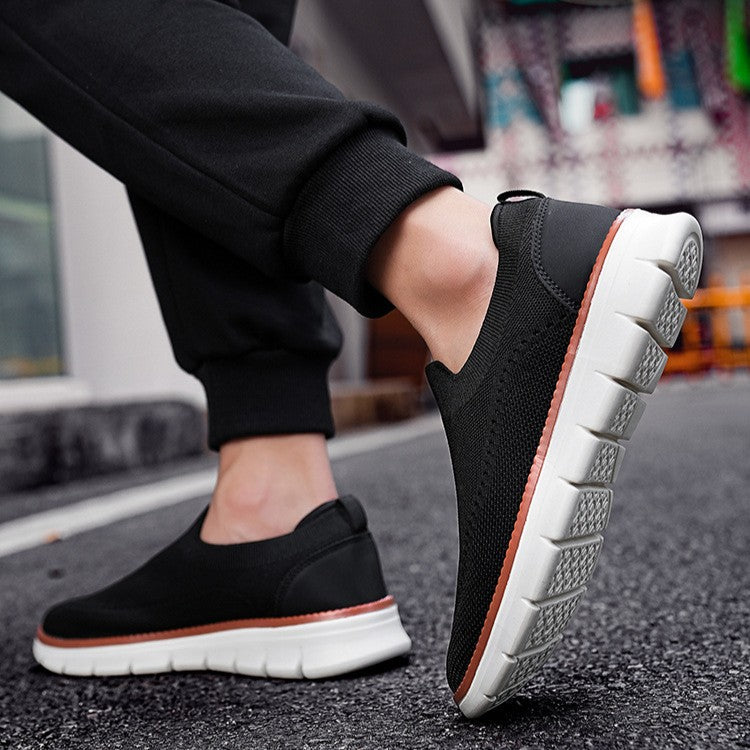 Nash | Men's Slip On Sneaker Black Cream Comfort Walk