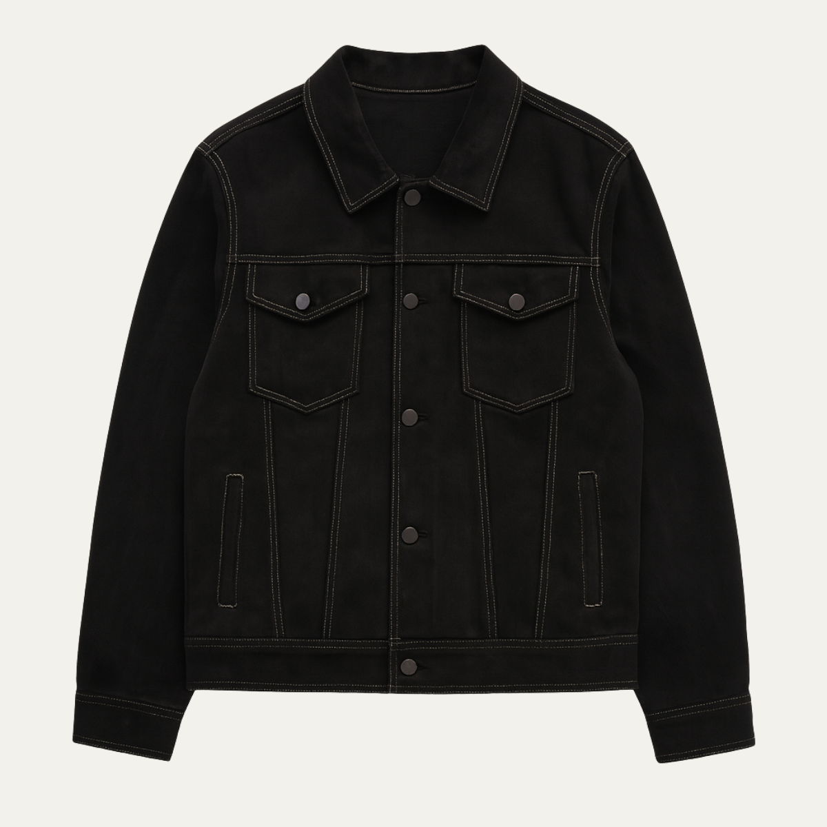 Finn | Men's Trucker Denim Jacket Black