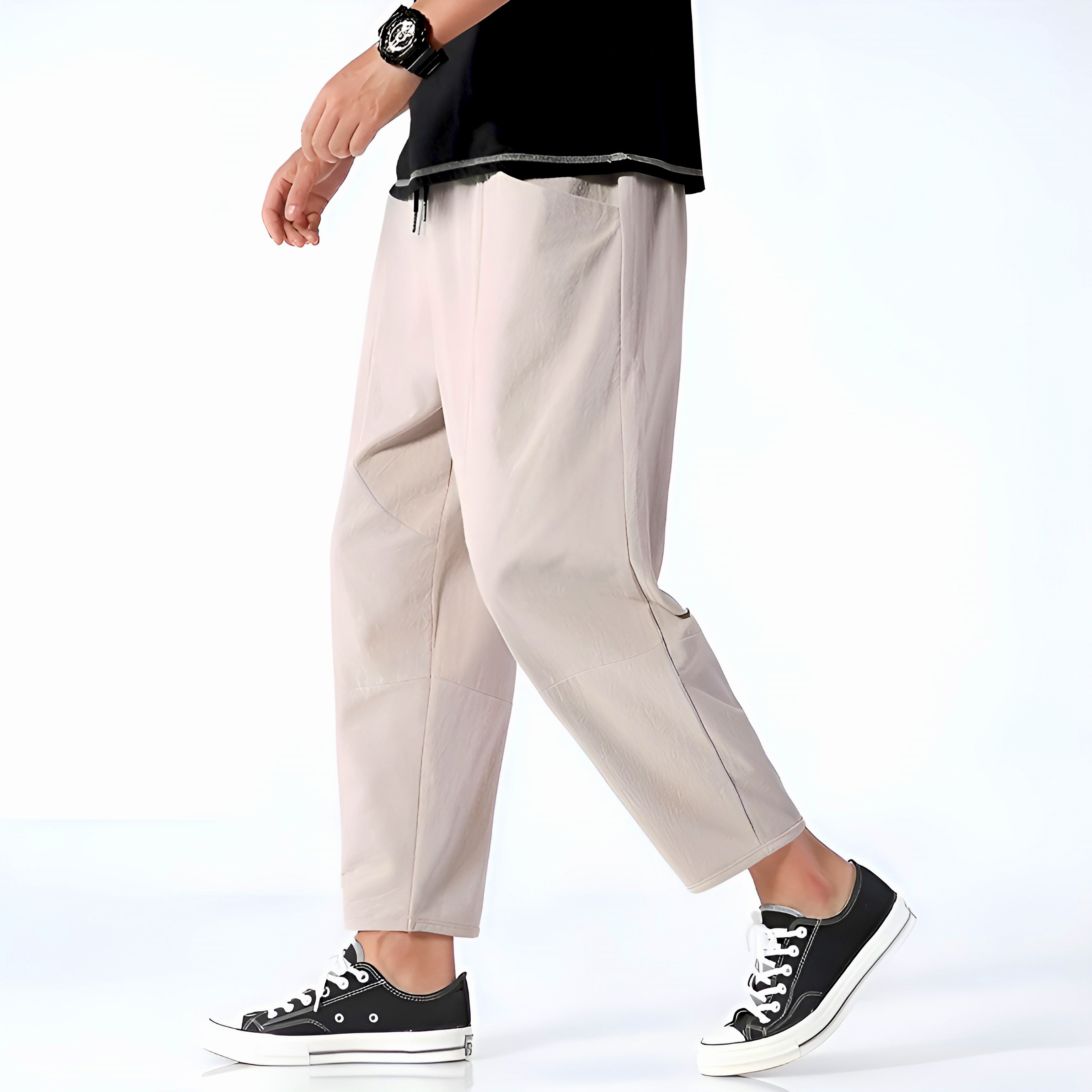 Callum | Men's Relaxed Fit Linen Pants Blue
