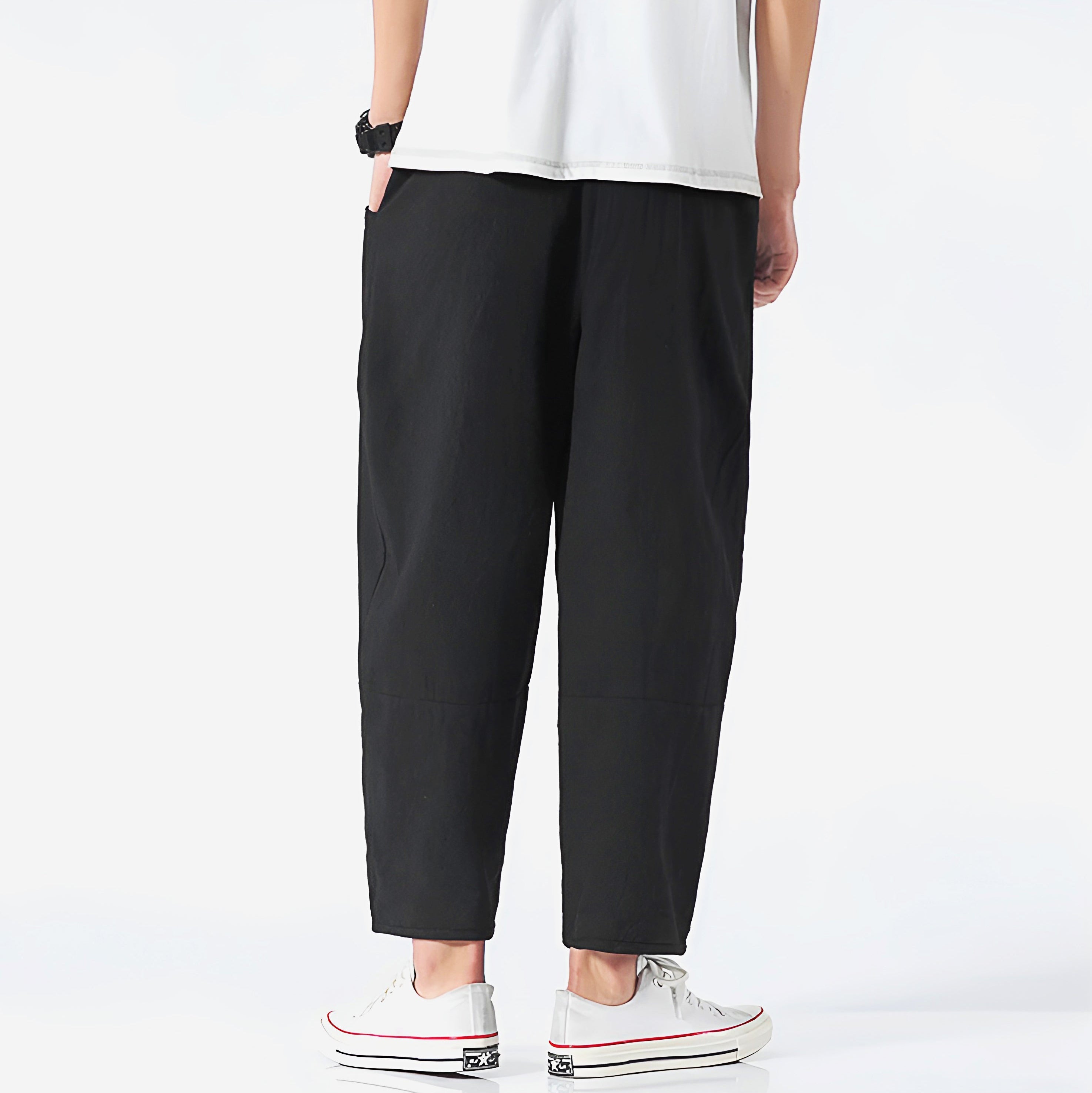 Callum | Men's Relaxed Fit Linen Pants Blue