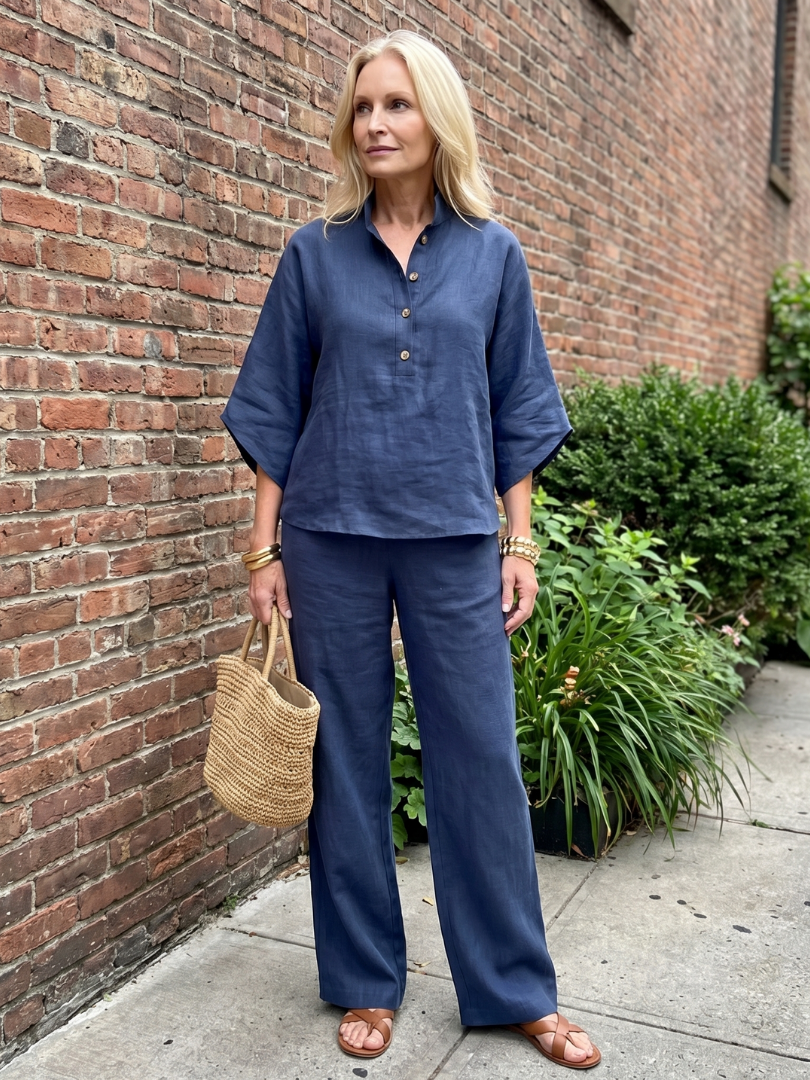 Dama Washington Sibylla women's relaxed linen set - view 13