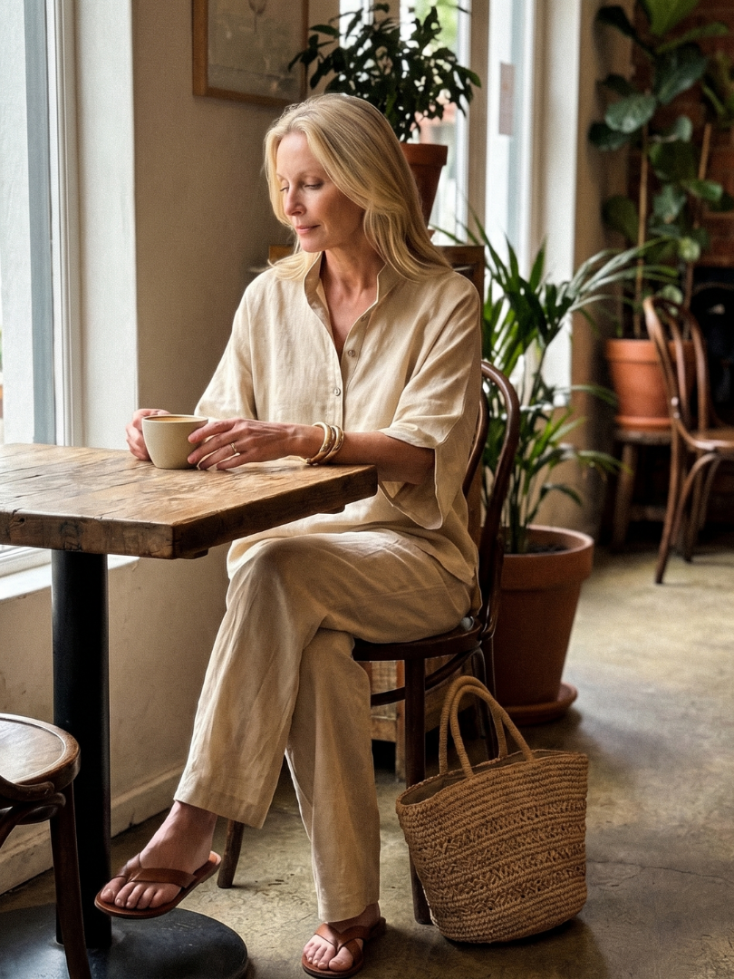 Dama Washington Sibylla women's relaxed linen set - view 15