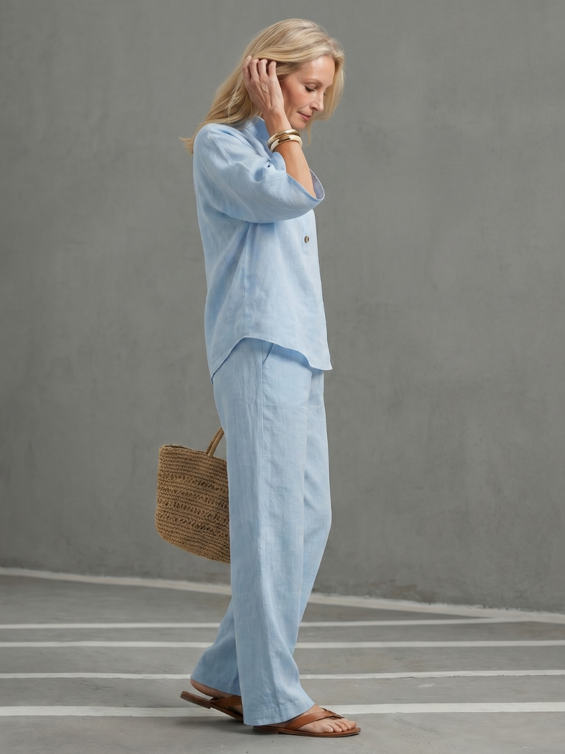 Dama Washington Sibylla women's relaxed linen set - view 2