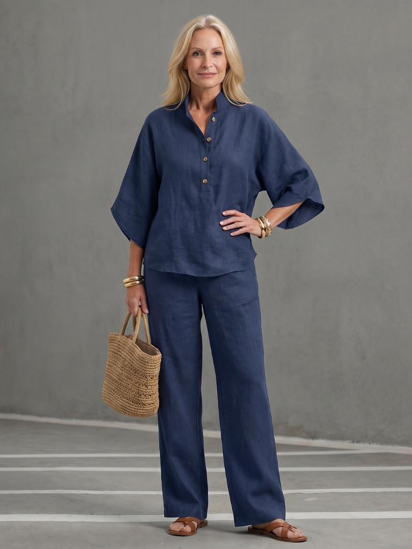 Dama Washington Sibylla women's relaxed linen set - view 5