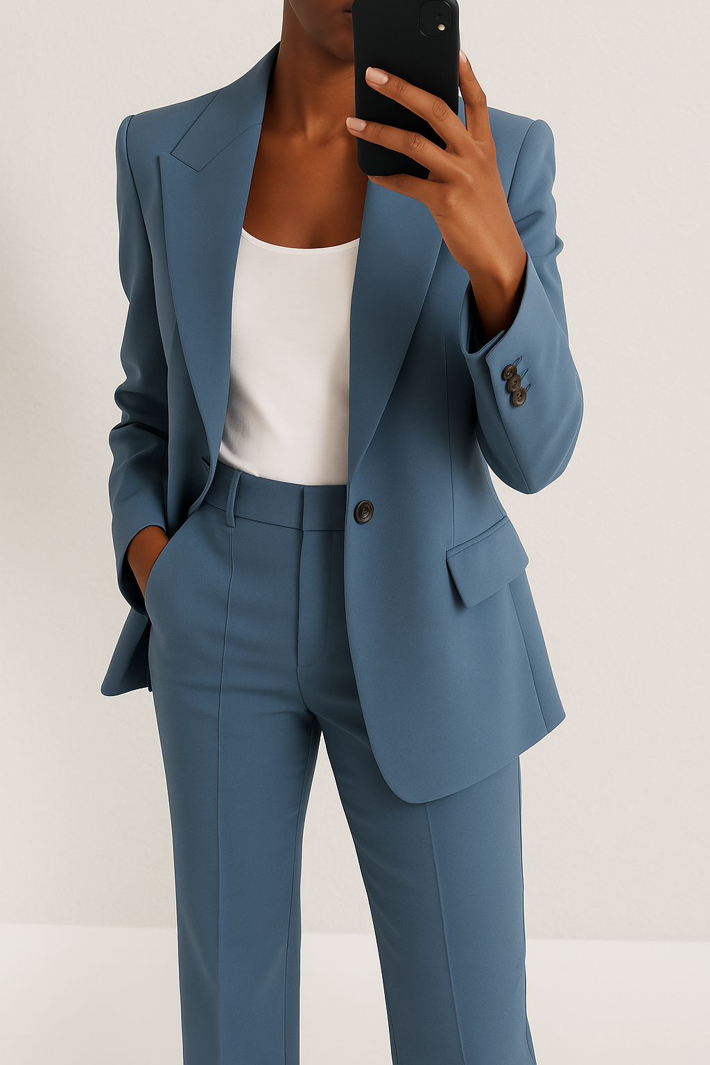 Dama Washington Clarabel women's wide-leg suit set - front view