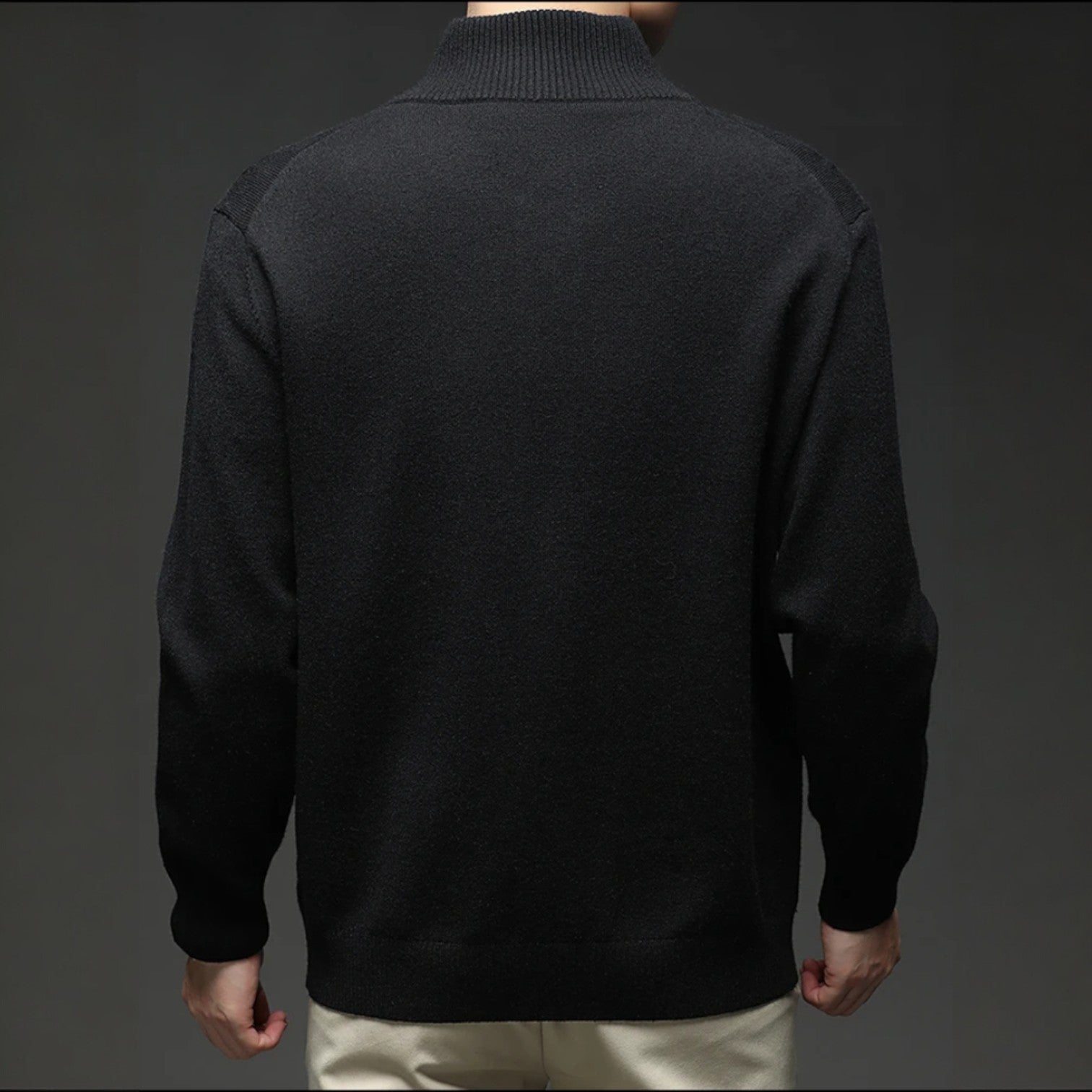 Beau | Men's Button Down Cardigan Sweater Brown Ribbed Knit