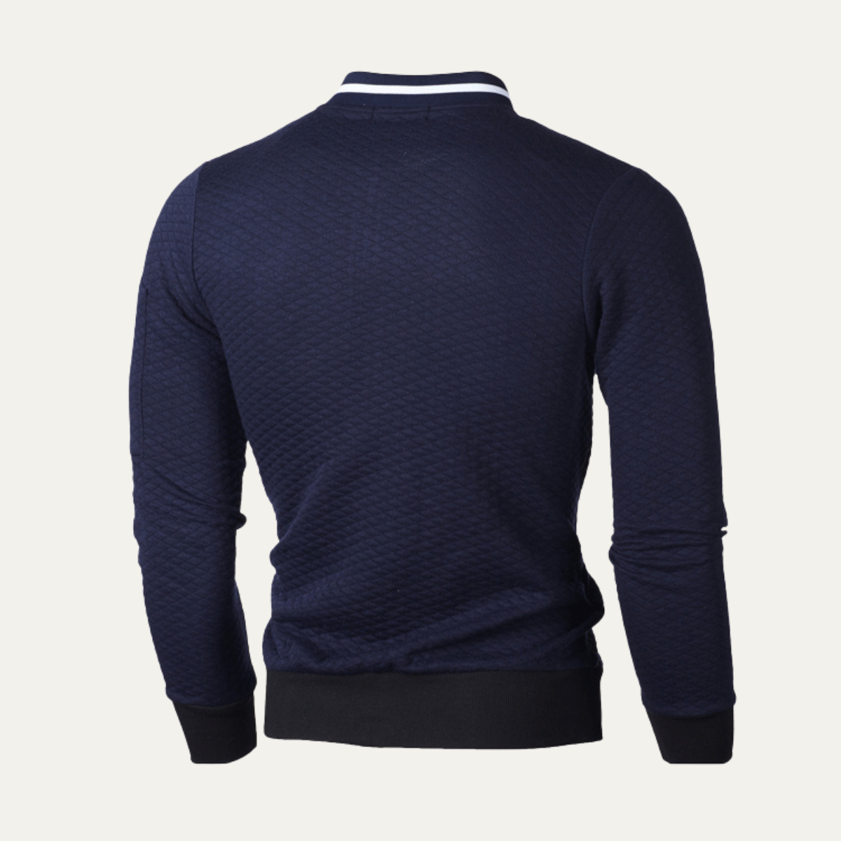 Axel | Men's Quilted Bomber Jacket Navy Zip Up