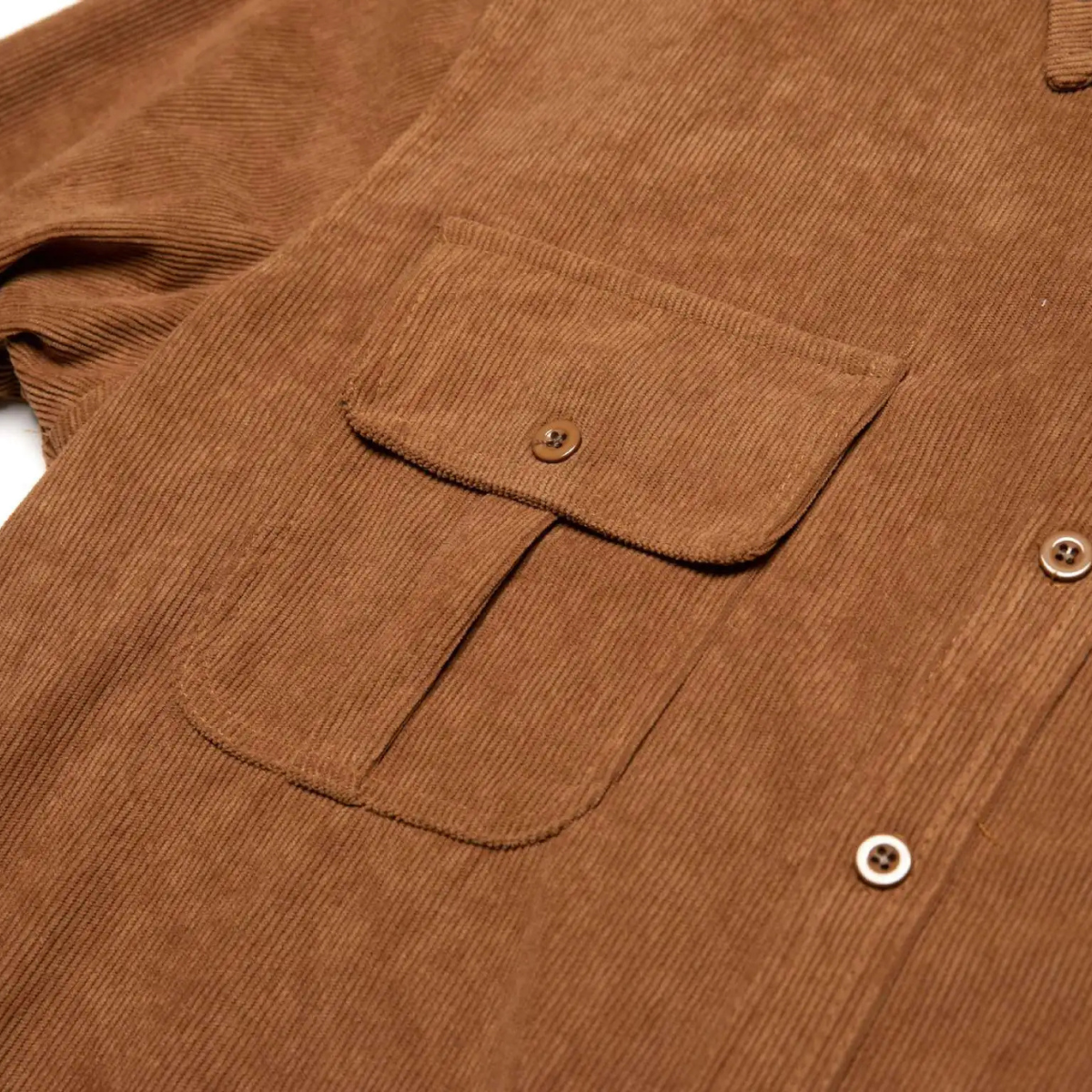 Axel | Men's Casual Corduroy Shirt Brown Long Sleeve