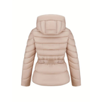 Dama Washington Ayla women's puffer jacket cream hooded belted - view 2