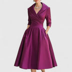 Dama Washington Vera women's a line midi dress navy three quarter sleeve - view 5