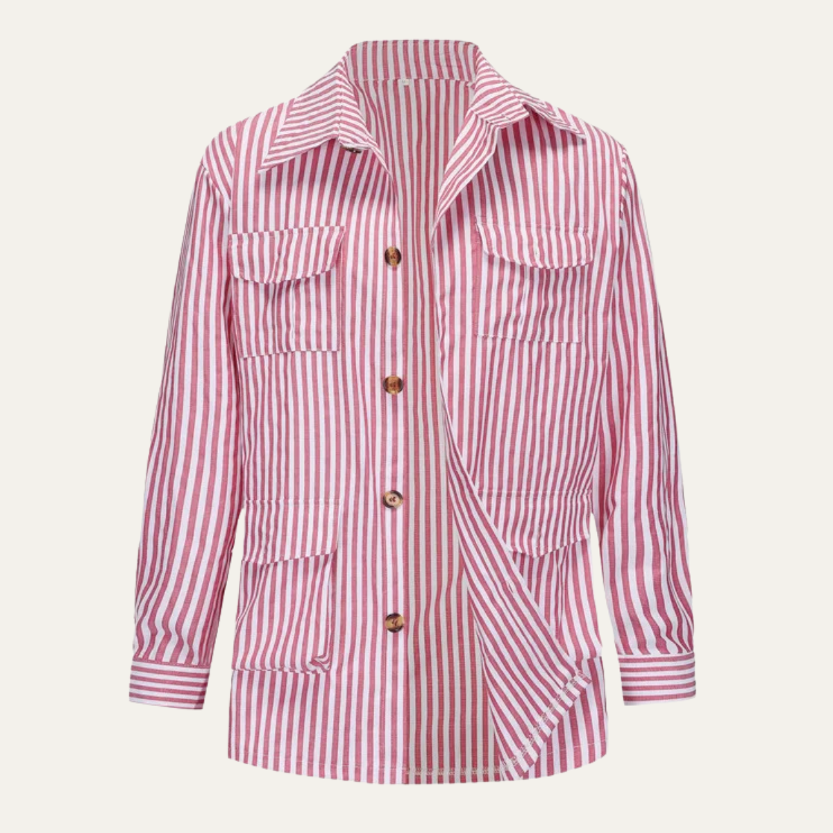 Cruz | Men's Striped Button Up Shirt Gray White Long Sleeve