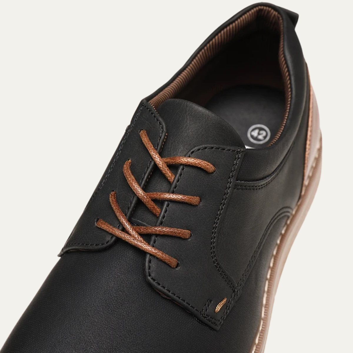 Cole | Men's Oxford Sneaker Black Brown Two Tone Lace Up