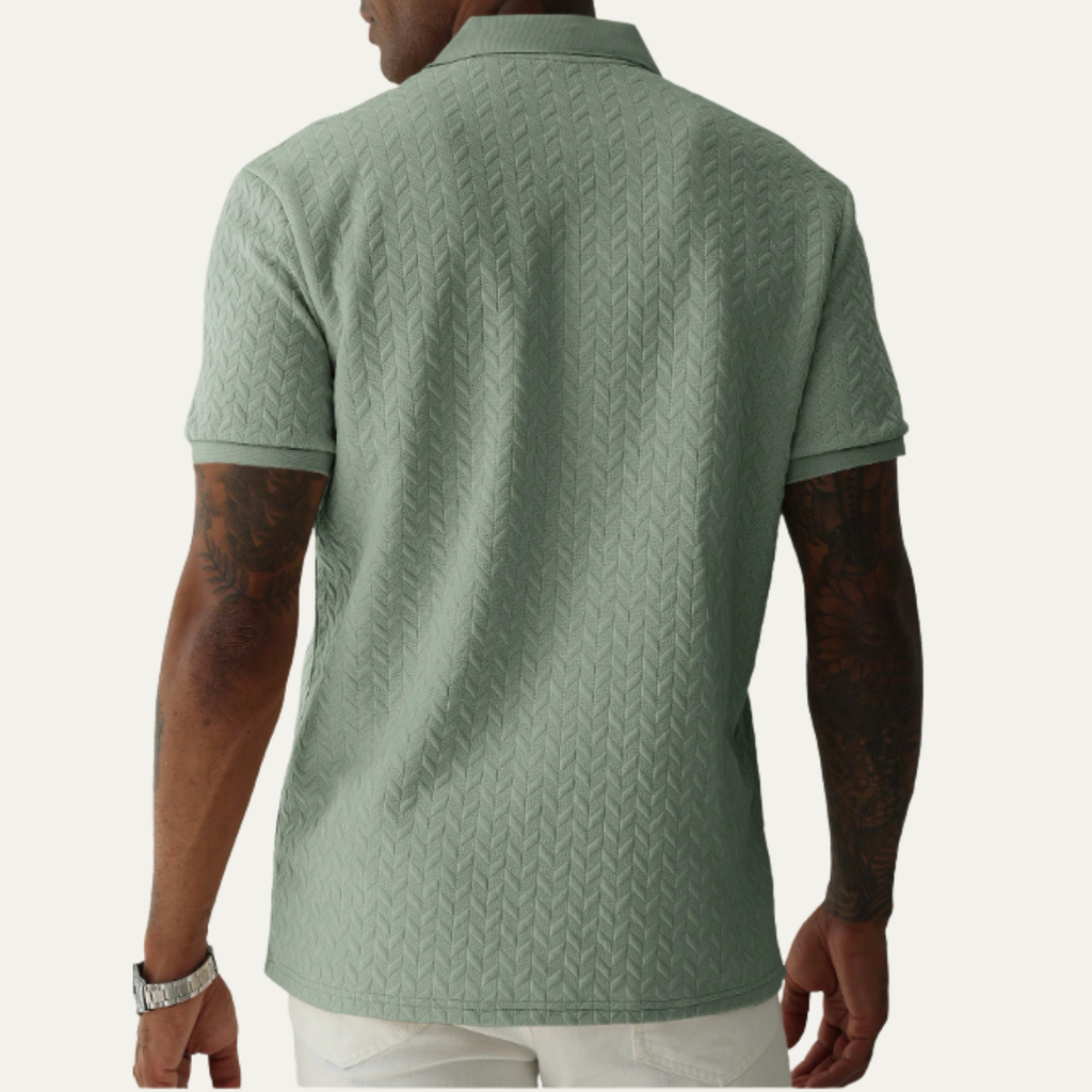 Dama Washington Beau men's henley shirt white short sleeve - view 10